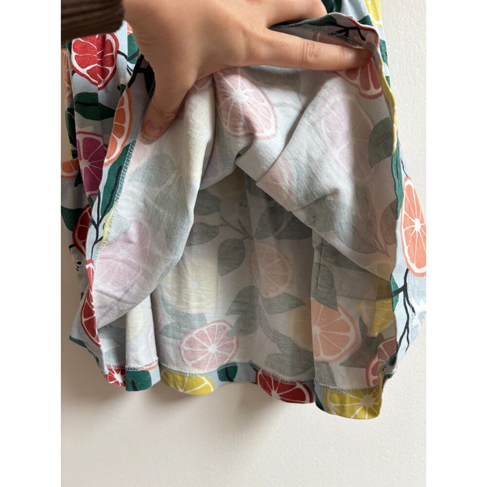 Hanna Andersson Blue Citrus Fruit Dress Kids 100% Cotton Pocket Skater 110cm 5 5 - Picture 4 of 7